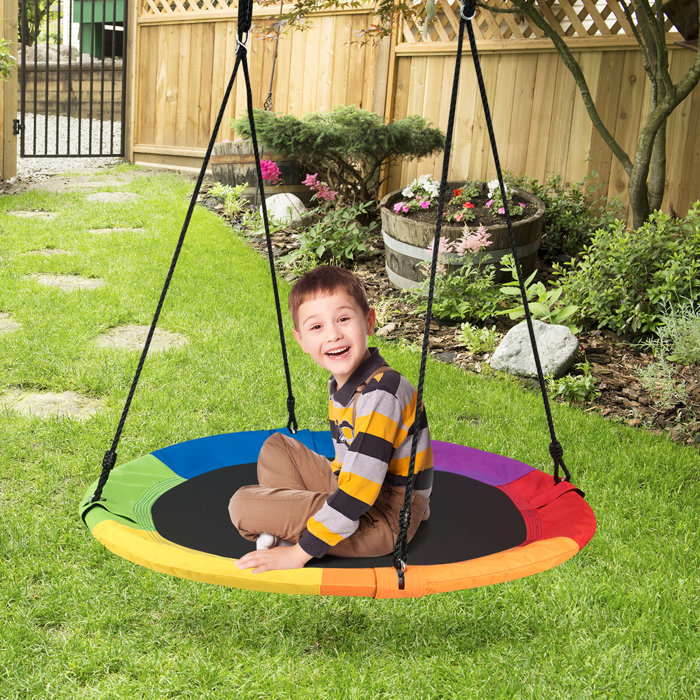Costway Goplus 40'' Flying Saucer Tree Swing Indoor Outdoor Play Set
